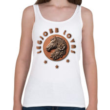 PRINTFASHION Legjobb lovas - Női atléta - Fehér női trikó