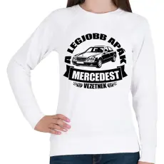 PRINTFASHION Legjobb mercis apák - Női pulóver - Fehér