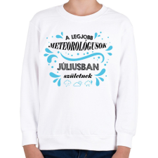 PRINTFASHION Legjobb meteorológus - Hónappal - Gyerek pulóver - Fehér gyerek pulóver, kardigán