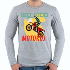 PRINTFASHION LEGJOBB MOTOROS - Férfi hosszú ujjú póló - Sport szürke