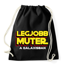 PRINTFASHION LEGJOBB MUTER A GALAXISBAN - Sportzsák, Tornazsák - Fekete tornazsák