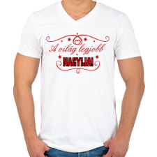 PRINTFASHION Legjobb Nagyi - Férfi V-nyakú póló - Fehér férfi póló