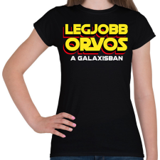 PRINTFASHION LEGJOBB ORVOS A GALAXISBAN - Női póló - Fekete női póló