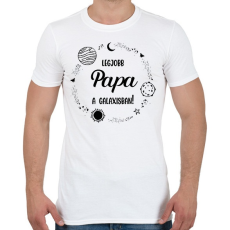 PRINTFASHION Legjobb papa a galaxisban - Férfi póló - Fehér