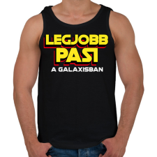 PRINTFASHION LEGJOBB PASI A GALAXISBAN - Férfi atléta - Fekete atléta, trikó