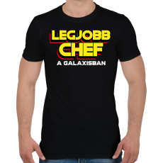 PRINTFASHION LEGJOBB SÉF A GALAXISBAN - Férfi póló - Fekete