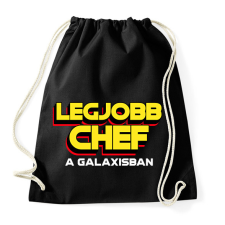 PRINTFASHION LEGJOBB SÉF A GALAXISBAN - Sportzsák, Tornazsák - Fekete tornazsák