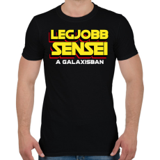 PRINTFASHION LEGJOBB SENSEI A GALAXISBAN - Férfi póló - Fekete