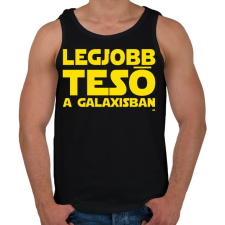 PRINTFASHION Legjobb Tesó a Galaxisban - Férfi atléta - Fekete atléta, trikó