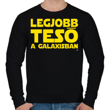 PRINTFASHION Legjobb Tesó a Galaxisban - Férfi pulóver - Fekete férfi pulóver, kardigán