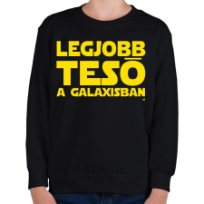 PRINTFASHION Legjobb Tesó a Galaxisban - Gyerek pulóver - Fekete gyerek pulóver, kardigán