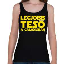 PRINTFASHION Legjobb Tesó a Galaxisban - Női atléta - Fekete női trikó