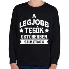 PRINTFASHION Legjobb tesó - Hónappal - Gyerek pulóver - Fekete gyerek pulóver, kardigán