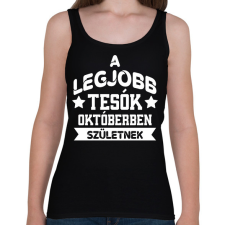 PRINTFASHION Legjobb tesó - Hónappal - Női atléta - Fekete női trikó