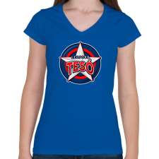 PRINTFASHION LEGJOBB TESO  - Női V-nyakú póló - Királykék női póló