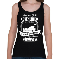 PRINTFASHION Legjobbak lesznek kőművesek - Női atléta - Fekete