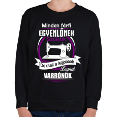 PRINTFASHION Legjobbak lesznek varrónők - Gyerek pulóver - Fekete