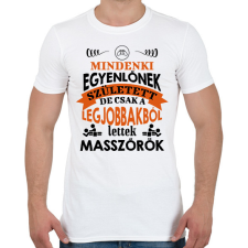 PRINTFASHION Legjobbakból lettek masszőrök - Férfi póló - Fehér férfi póló