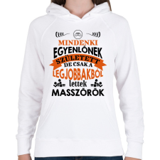 PRINTFASHION Legjobbakból lettek masszőrök - Női kapucnis pulóver - Fehér női pulóver, kardigán