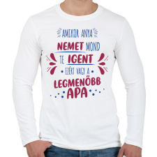 PRINTFASHION Legmenőbb apa - Férfi hosszú ujjú póló - Fehér férfi póló