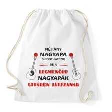 PRINTFASHION Legmenőbb nagyapák gitáron játszanak - Sportzsák, Tornazsák - Fehér tornazsák