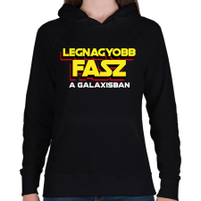 PRINTFASHION LEGNAGYOBB FASZ A GALAXISBAN - Női kapucnis pulóver - Fekete női pulóver, kardigán