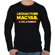 PRINTFASHION LEGNAGYOBB MAGYAR A GALAXISBAN - Férfi hosszú ujjú póló - Fekete