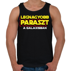 PRINTFASHION LEGNAGYOBB PARASZT A GALAXISBAN - Férfi atléta - Fekete