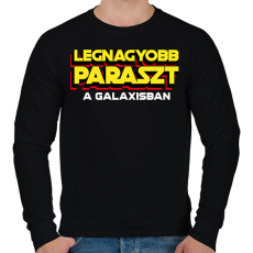 PRINTFASHION LEGNAGYOBB PARASZT A GALAXISBAN - Férfi pulóver - Fekete