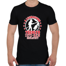 PRINTFASHION Legnagyobb tűzoltó - Évszámmal - Férfi póló - Fekete férfi póló