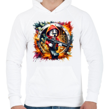 PRINTFASHION LEGO - A nagy pénzrablás - La casa de papel - Férfi kapucnis pulóver - Fehér férfi pulóver, kardigán