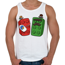 PRINTFASHION Lego család - Férfi atléta - Fehér atléta, trikó