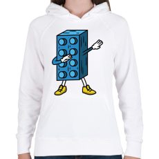 PRINTFASHION Lego dab - Női kapucnis pulóver - Fehér