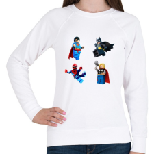 PRINTFASHION LEGO - Női pulóver - Fehér női pulóver, kardigán