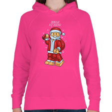 PRINTFASHION Lego Télapó - Női kapucnis pulóver - Fukszia női pulóver, kardigán