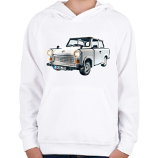 PRINTFASHION LEGO Trabant - Retro autó - Gyerek kapucnis pulóver - Fehér