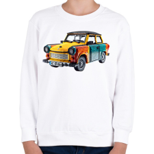 PRINTFASHION LEGO Trabant - Retro autó - Gyerek pulóver - Fehér gyerek pulóver, kardigán