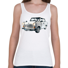 PRINTFASHION LEGO Trabant - Retro autó - Női atléta - Fehér női trikó