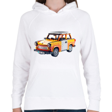 PRINTFASHION LEGO Trabant - Retro autó - Női kapucnis pulóver - Fehér női pulóver, kardigán