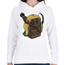 PRINTFASHION LegoLas - Női kapucnis pulóver - Fehér
