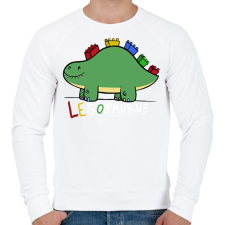 PRINTFASHION Legosaurus - Férfi pulóver - Fehér férfi pulóver, kardigán