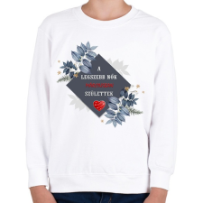 PRINTFASHION Legszebb nők március - Gyerek pulóver - Fehér gyerek pulóver, kardigán