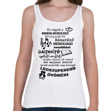 PRINTFASHION Legszuperebb Óvónéni - Női atléta - Fehér