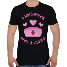 PRINTFASHION Legtündéribb orvos - Férfi póló - Fekete férfi póló