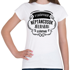 PRINTFASHION Legügyesebb néptáncosok - Hónappal - Női póló - Fehér női póló
