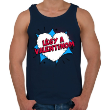 PRINTFASHION Légy a Valentinom! - Férfi atléta - Sötétkék atléta, trikó