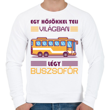 PRINTFASHION Légy buszsofőr - Férfi pulóver - Fehér férfi pulóver, kardigán