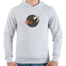 PRINTFASHION Légy és a  fánk - Férfi kapucnis pulóver - Sport szürke férfi pulóver, kardigán