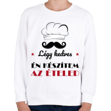 PRINTFASHION Légy kedves a szakáccsal - Gyerek pulóver - Fehér gyerek pulóver, kardigán