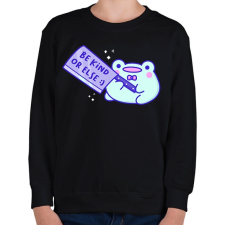 PRINTFASHION Légy kedves, különben..  - Gyerek pulóver - Fekete gyerek pulóver, kardigán